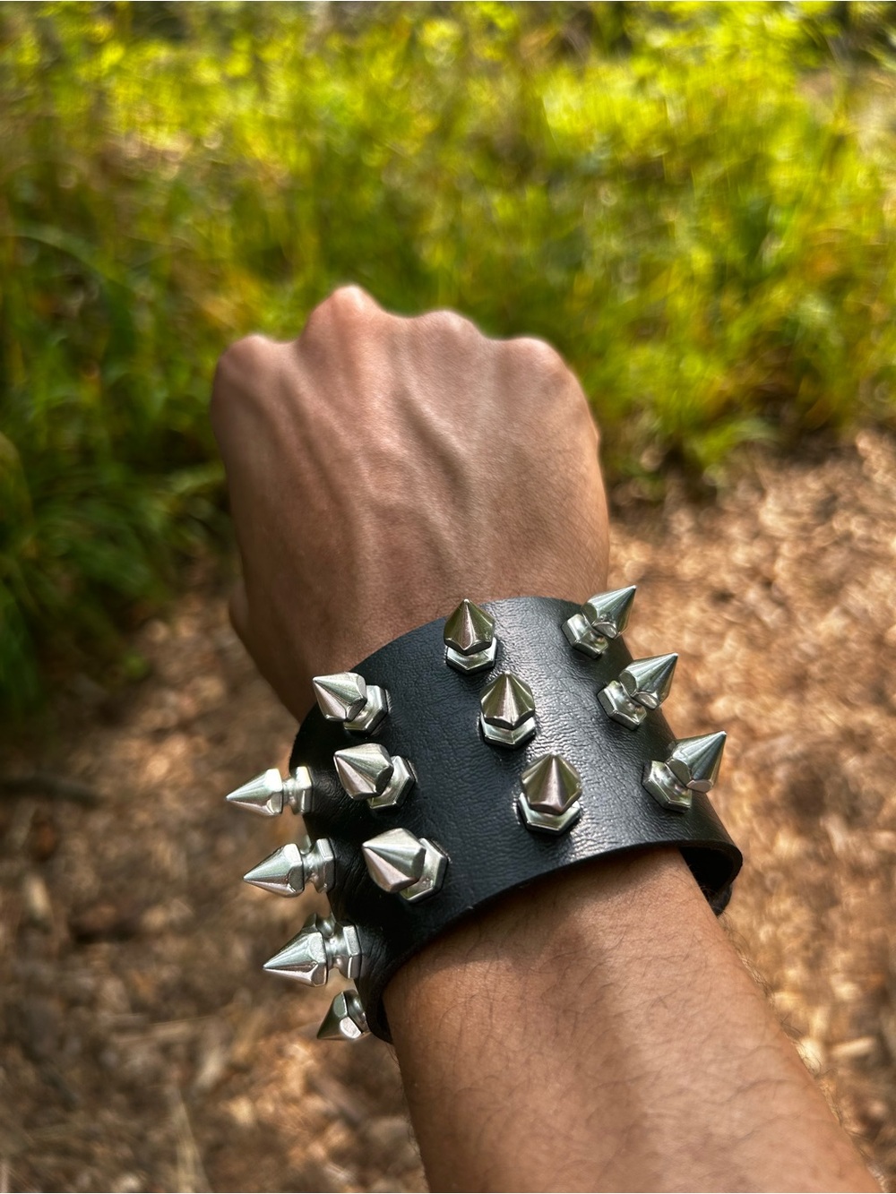 Faux Leather Gothic Studded Spiked Bracelet Choker Punk Rock